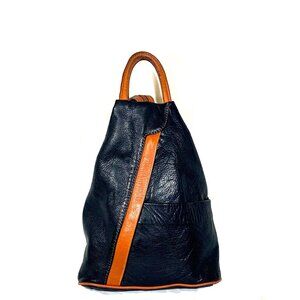 Italian Made Genuine Leather Convertible Backpack Vera Pelle Bag